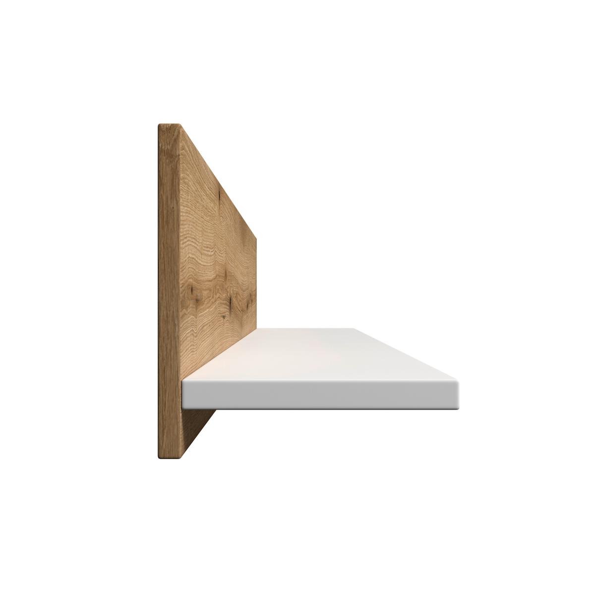 Zidna Polica Calabria - bijela/boje hrasta, Trend, drvni materijal (160/24/21,6cm) - Modern Living