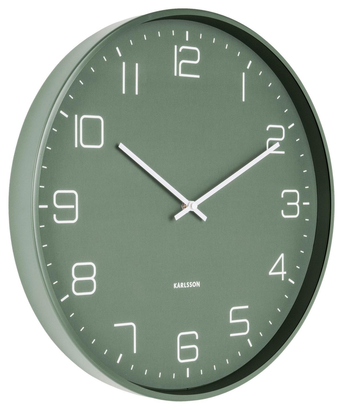 ZEGAR ŚCIENNY KA5751GR - zielony, Basics, metal (40/40/4,5cm) - Karlsson