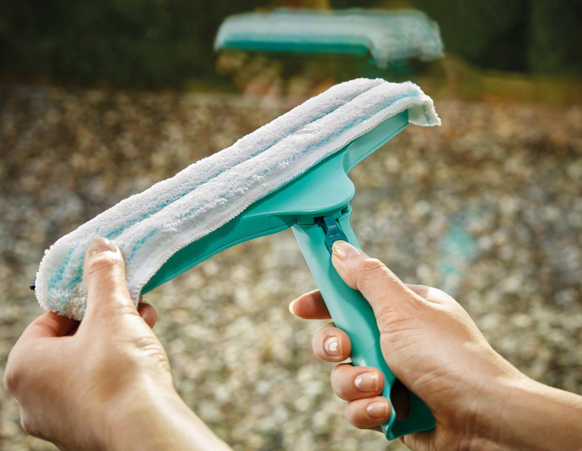 Ablakmosó Fej Leifheit Plus 3 In 1 - zöld, műanyag/textil (30/34/6cm) - Leifheit