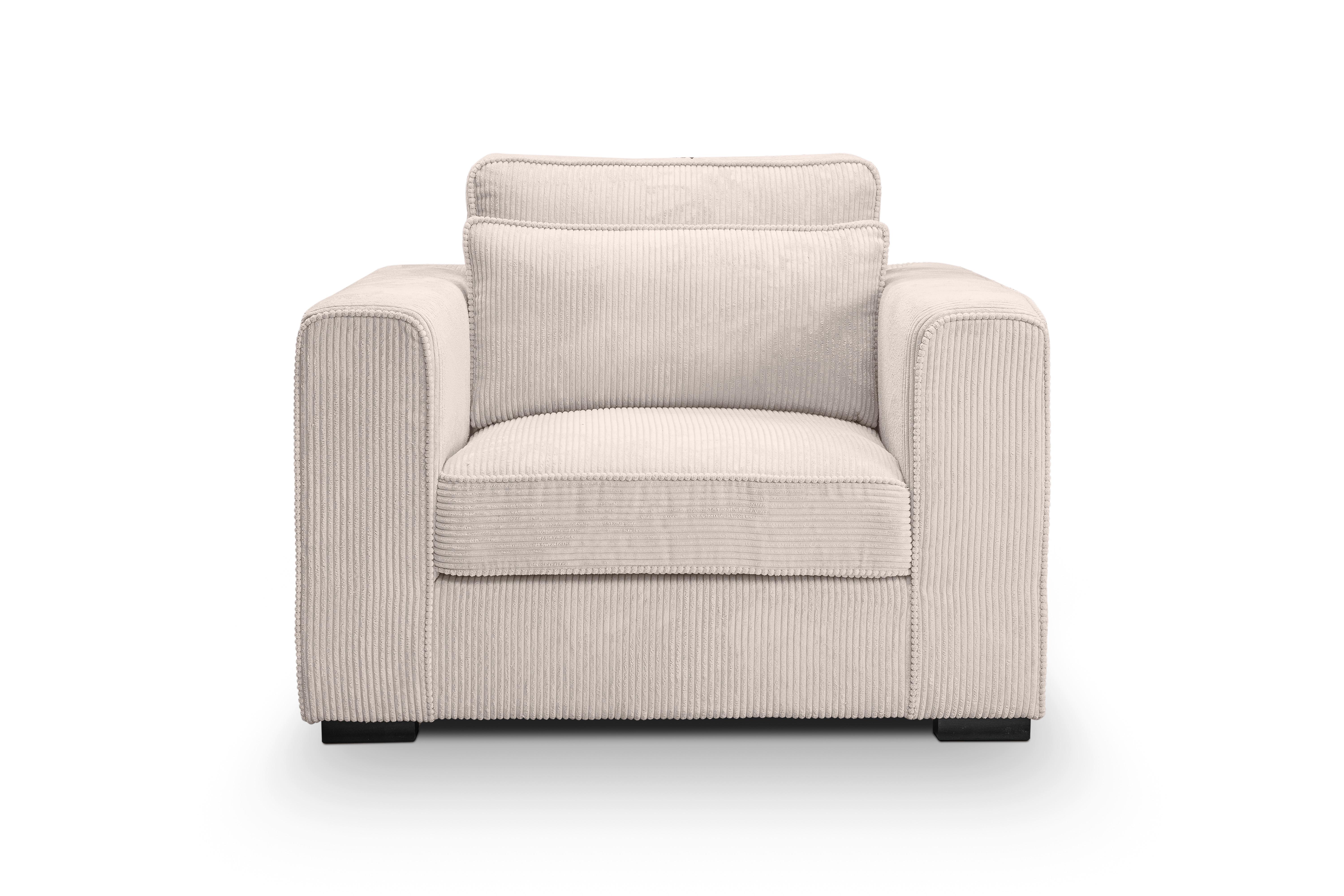 1,5-Sitzer-Sofa Almera Graubeige - Greige/Schwarz, Basics, Holz/Textil (120/92/112cm) - MID.YOU
