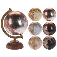 Földgömb Columbus - krémszínű/fekete, Konventionell, fa (14/21,5cm) - Modern Living