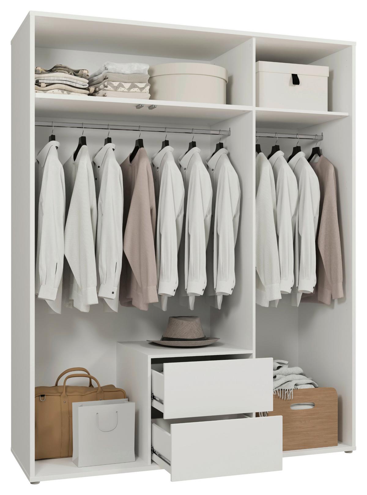 Omara S Klasičnimi Vrati Alice, Bela - bela, Trend, leseni material (169/214/60cm) - Carryhome