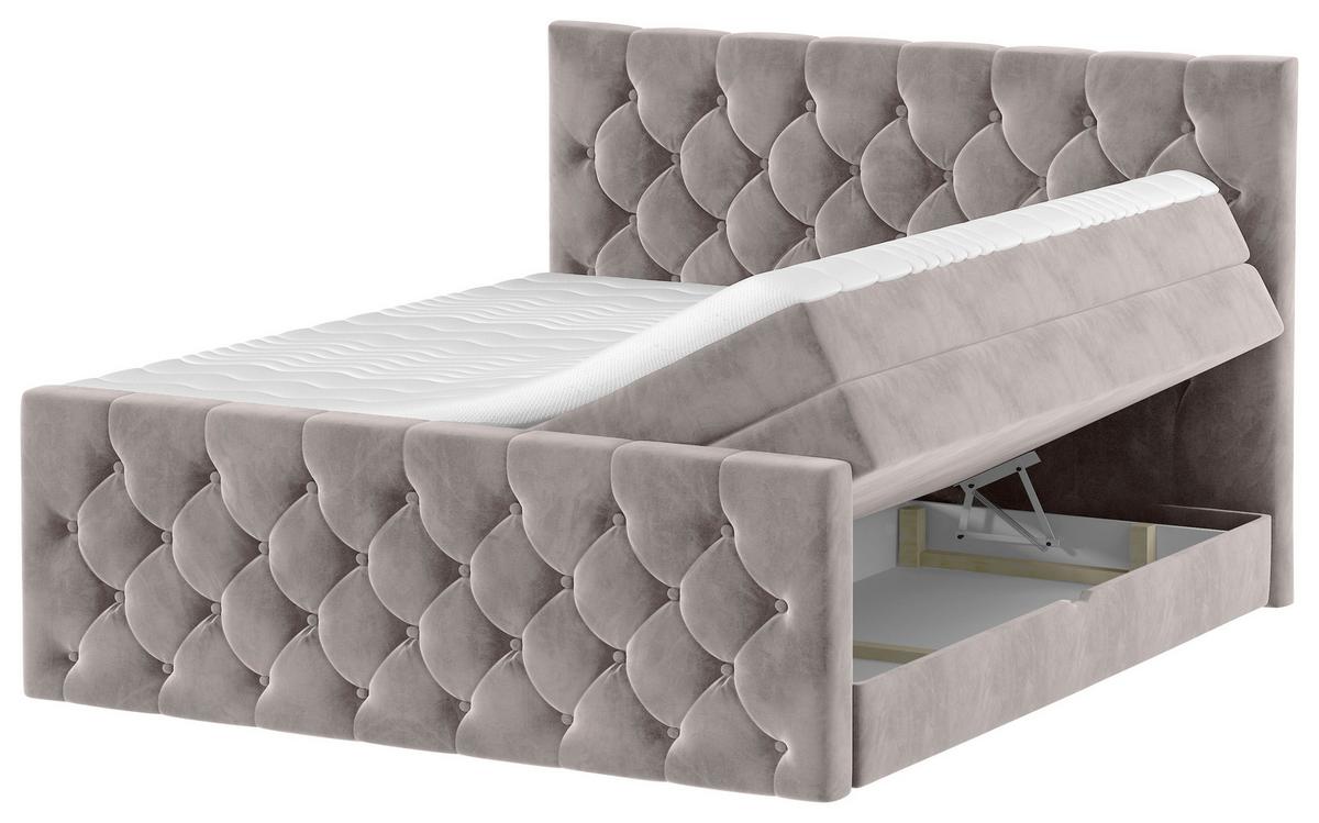 PAT BOXSPRING ELIO - bej, Romantik / Landhaus, textil (140/200cm) - James Wood