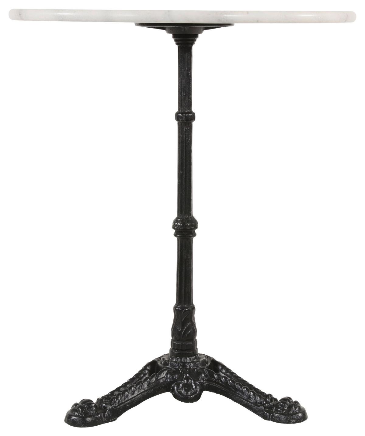 STÓŁ BISTRO MARMOR - biały/czarny, Konventionell, kamień/metal (60/60/73cm) - Livetastic