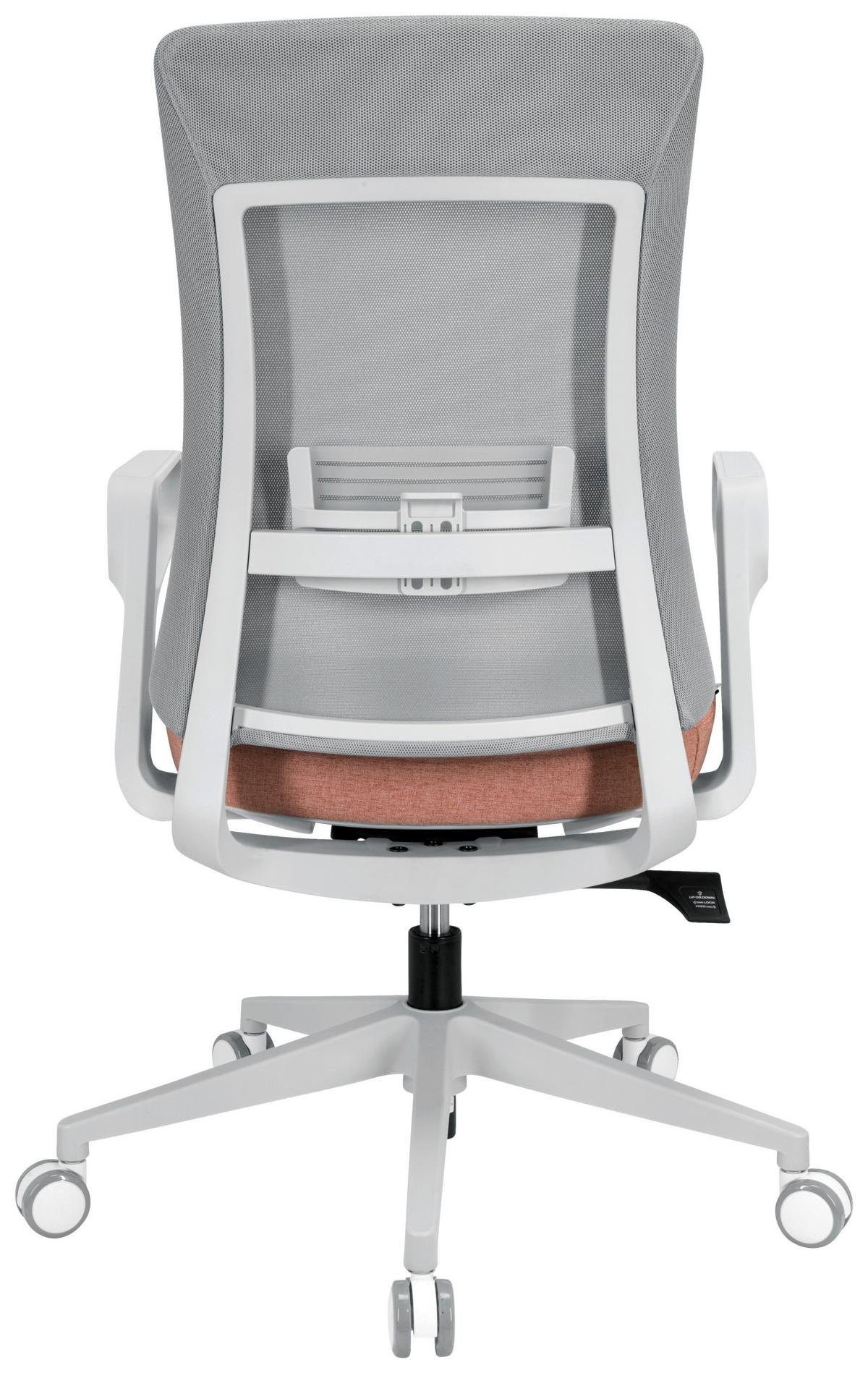 Pisarniški Stol Comfio Wm, Siva, Roza - roza/siva, Basics, umetna masa/tekstil (58/104/59cm) - MID.YOU