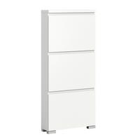 Omara Za Čevlje Shoelove, Bela - srebrne barve/bela, Moderno, leseni material (60/133/18cm) - Mömax