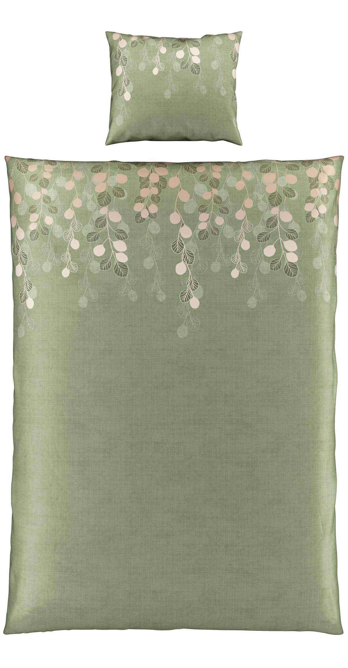 Bettwäsche Marina ca. 160x210cm - Grün, Konventionell, Textil (160/210cm) - Premium Living