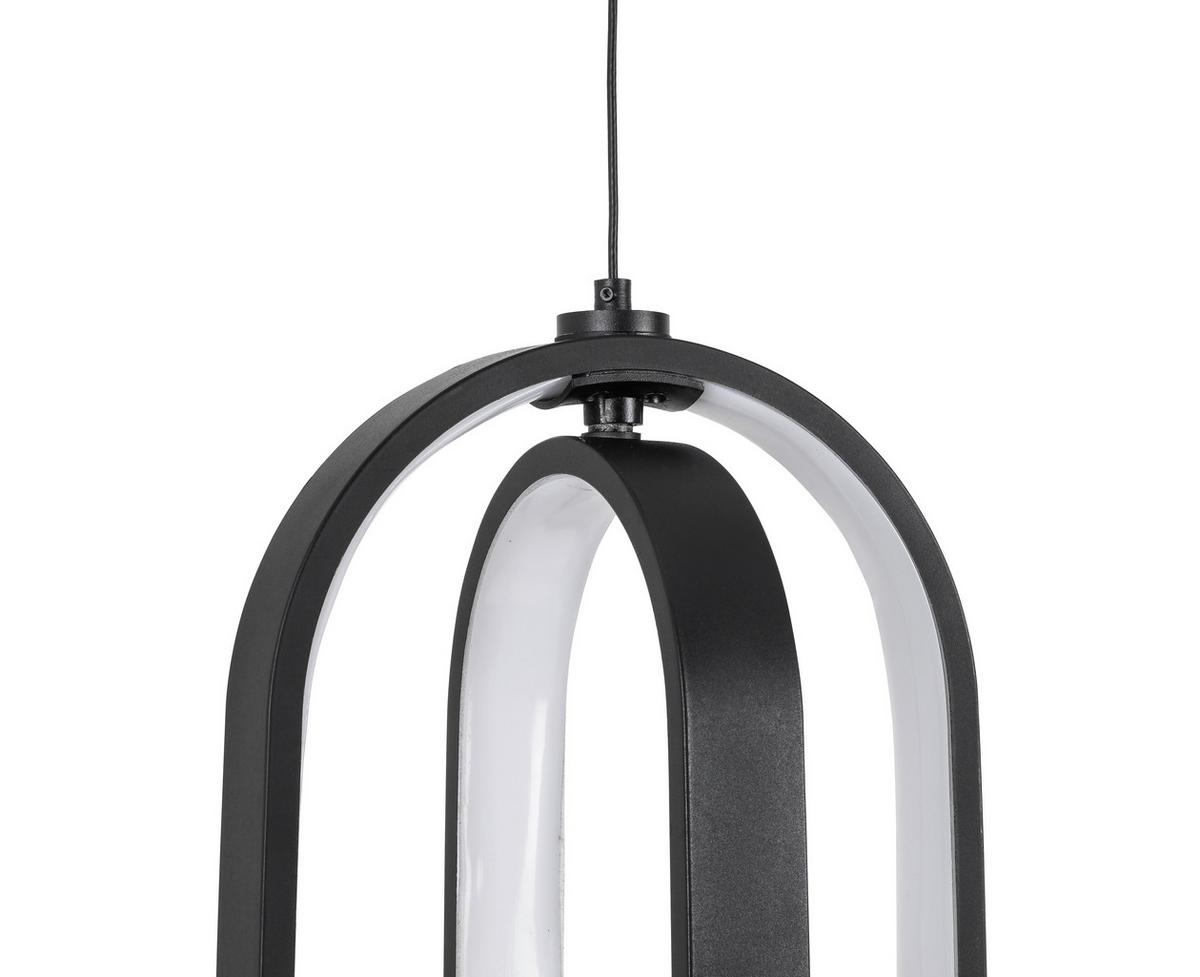 LAMPA WISZĄCA LED NIMA - czarny, Design, tworzywo sztuczne/metal (21/200cm) - Novel