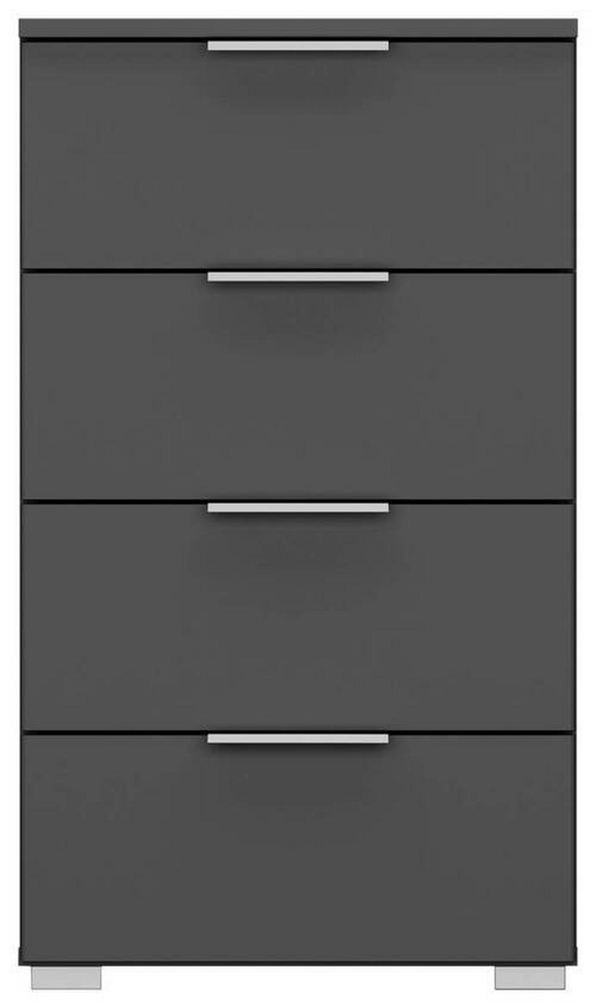 Noćni Ormarić Alabama - siva/boje aluminija, Moderno, drvni materijal (47/81/42cm) - Modern Living