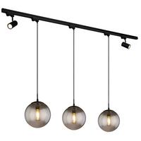 Hängeleuchte Blama max. 60 Watt - Schwarz, Basics, Glas/Kunststoff (193/25/120cm) - Globo