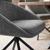 STOL MED ARMSTÖD MAIRA - mörkgrå/svart, Modern, metall/textil (59,5/93/66cm) - Bessagi Home