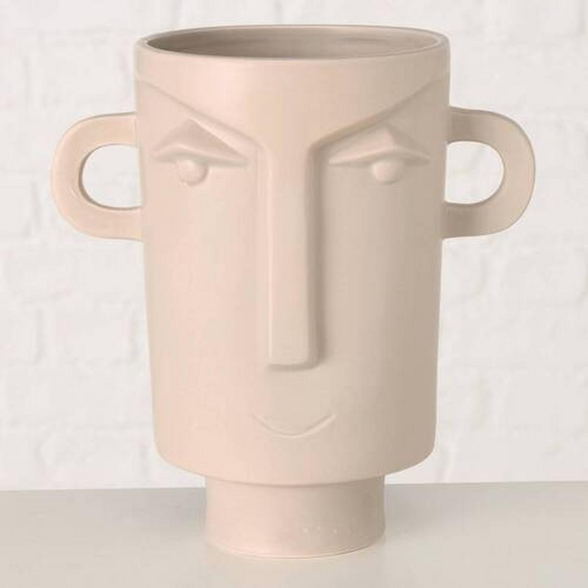 Übertopf Brosyo in Beige - Beige, MODERN, Keramik (22/15cm) - Modern Living