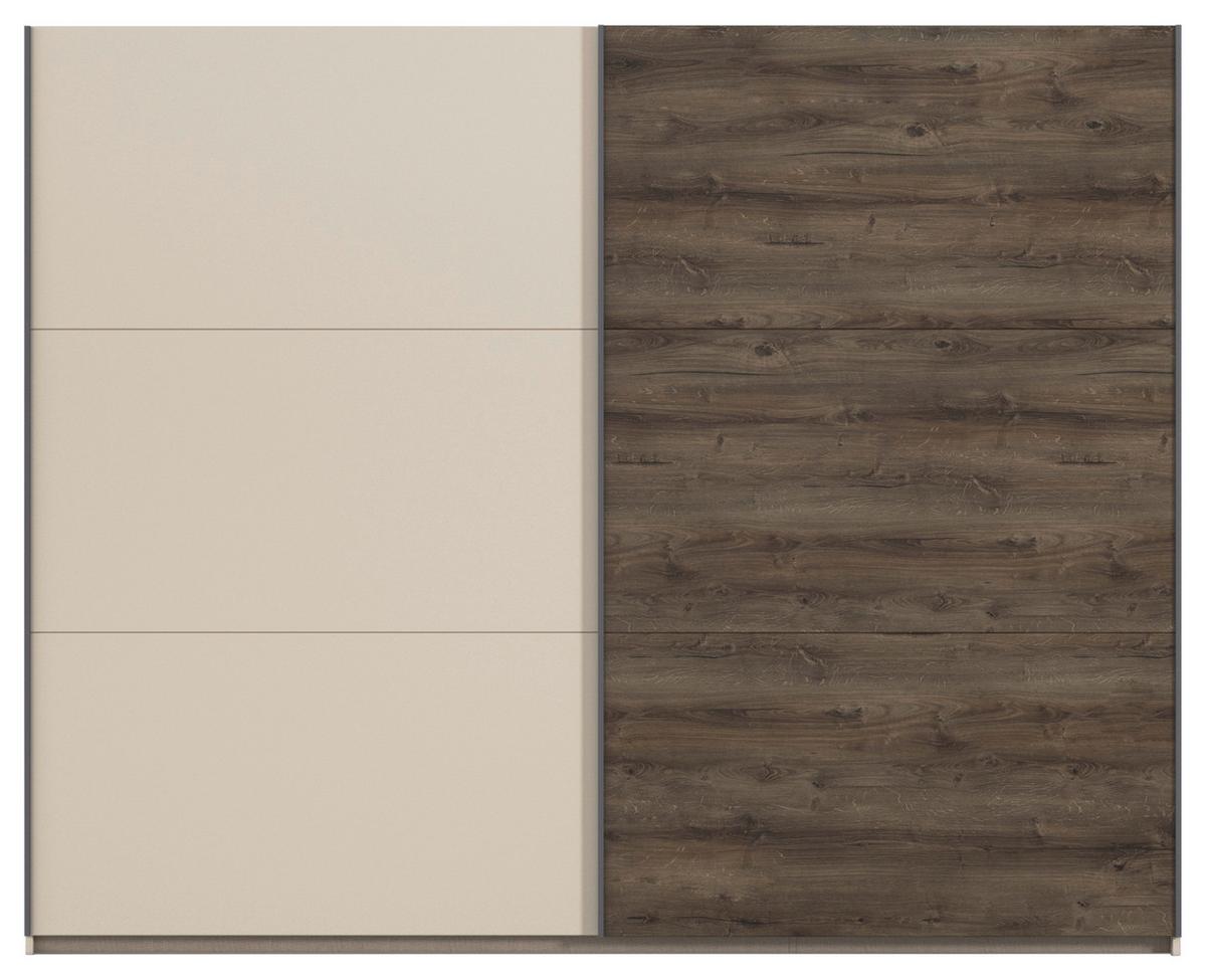 Ormar S Kliznim Vratima Sajo - hrast tamni/boje šampanjca, Trend, drvni materijal/metal (261/210/59cm) - Premium Living