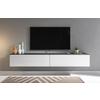 Lowboard ca. 180x30 cm mit LED Anthrazit/Weiß hochgl. - Weiß Hochglanz/Anthrazit, LIFESTYLE, Holzwerkstoff/Kunststoff (180/30/33cm) - P & B