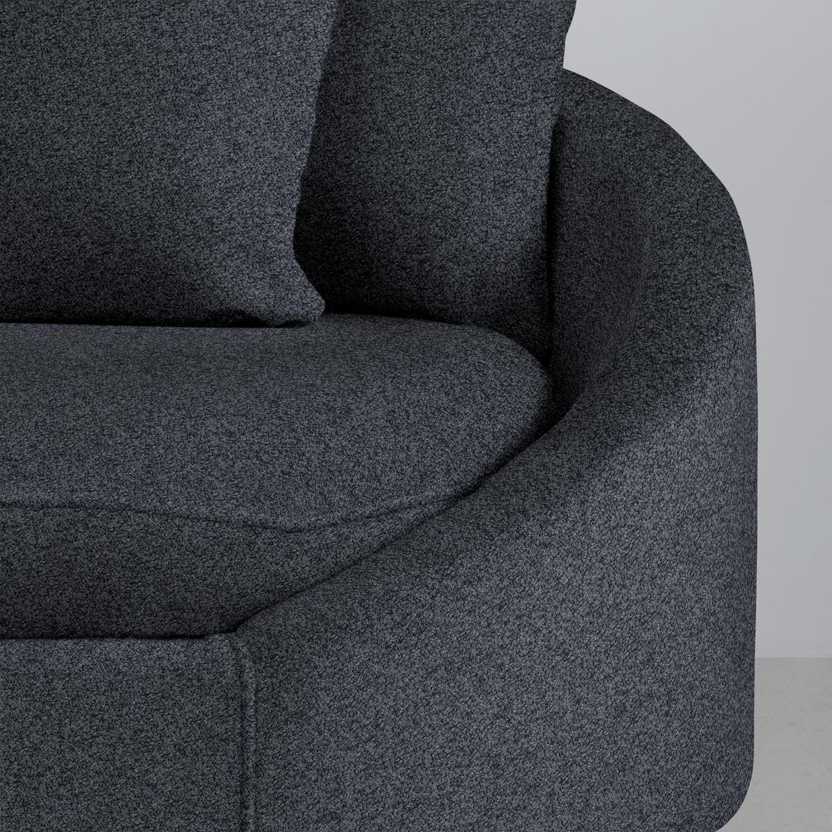 Ecksofa Axel Dunkelgrau - Dunkelgrau/Schwarz, MODERN, Textil/Metall (250/87/291cm) - Mömax