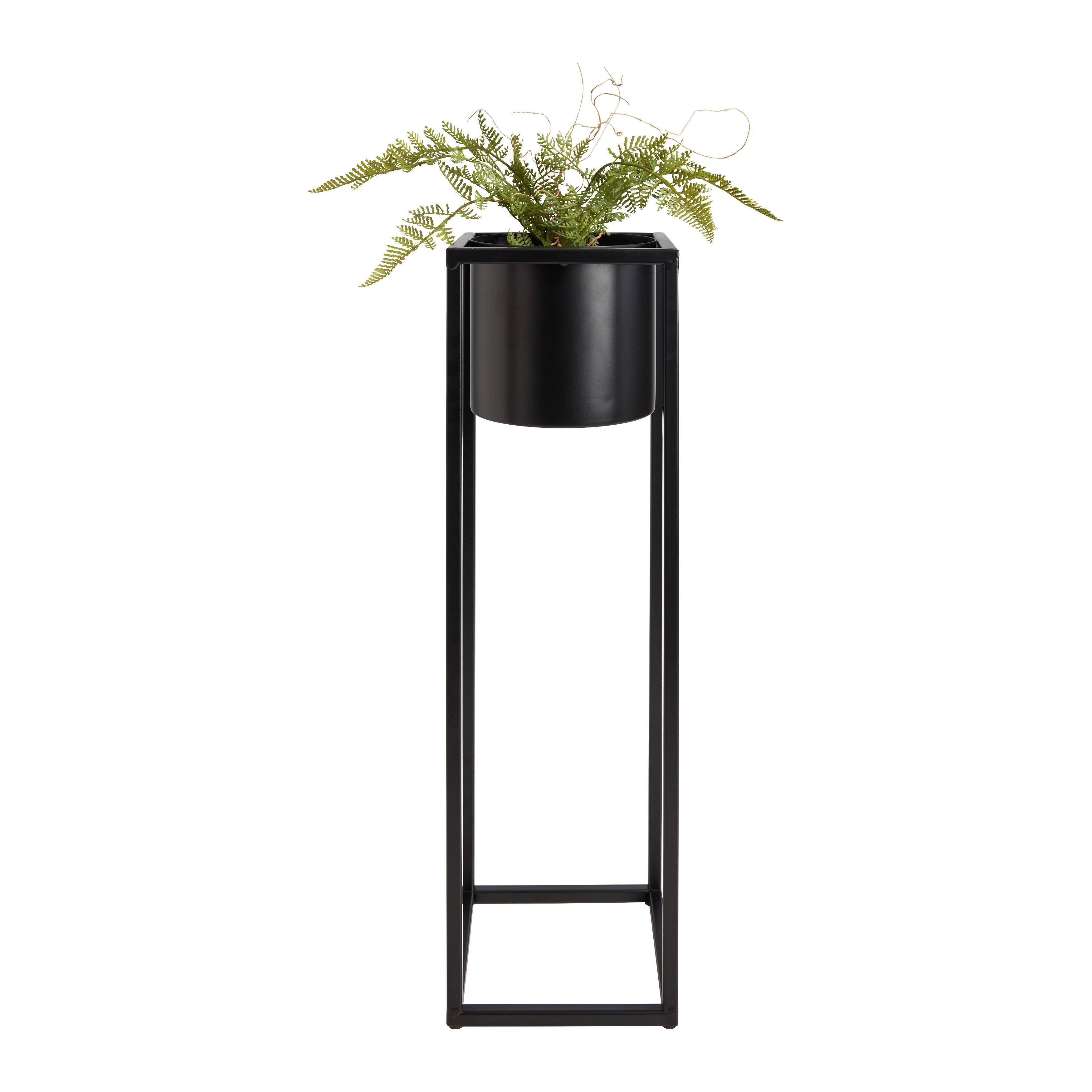 KRUKA OLE - svart, Modern, metall (15/50/15cm) - Mömax