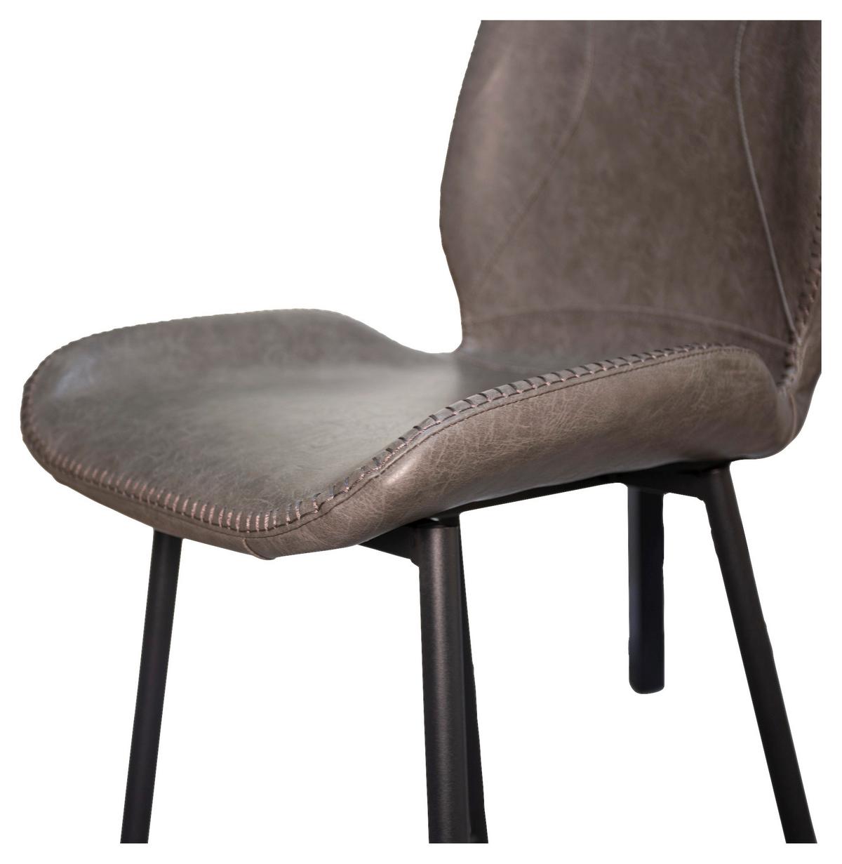 Barhocker-Set Barron 2er-Set ca. 47x99 cm Anthrazit - Anthrazit/Schwarz, KONVENTIONELL, Kunststoff/Textil (47/99/40cm) - MID.YOU