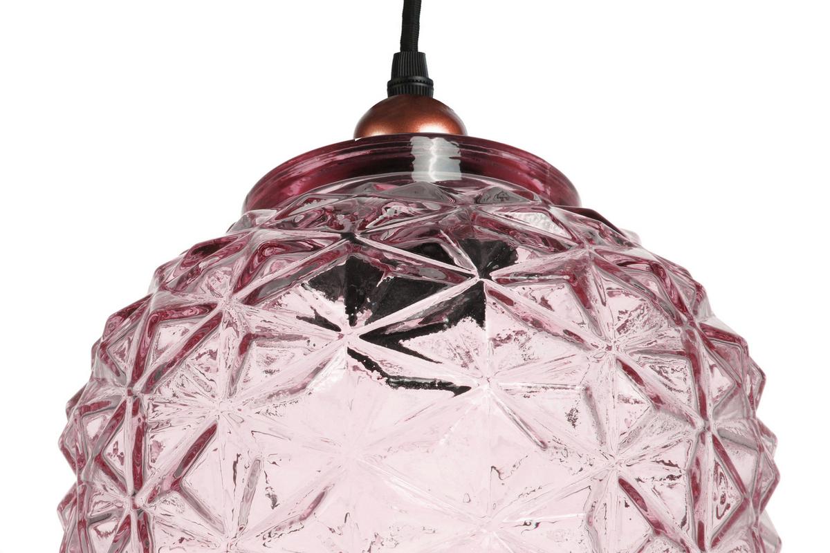 Hängeleuchte Vila Blau - Violett, Basics, Glas (18/18/24cm) - Kayoom