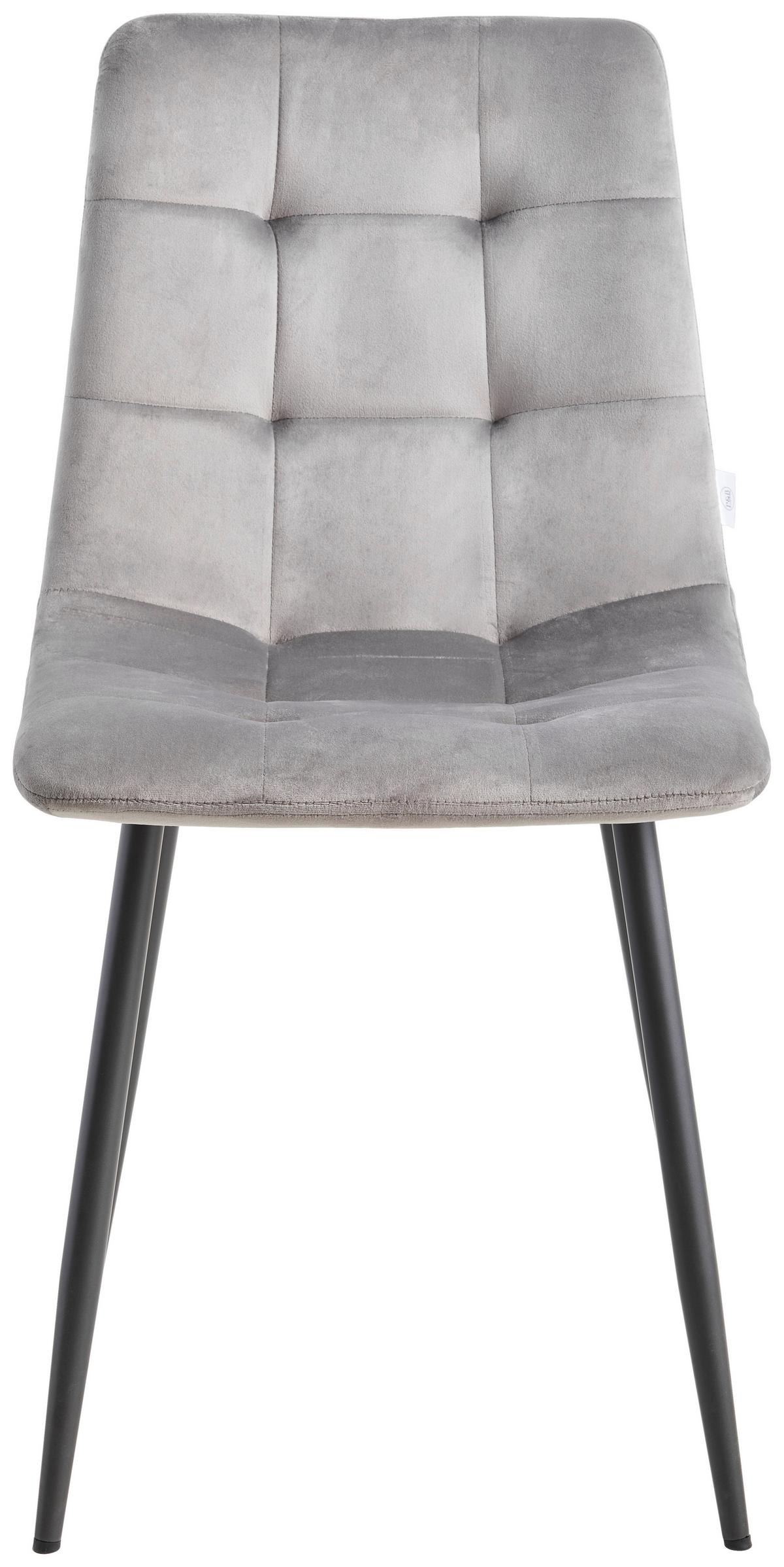 KRZESŁO SIT - szary, Modern, metal/tkanina (44/87/54cm) - P & B