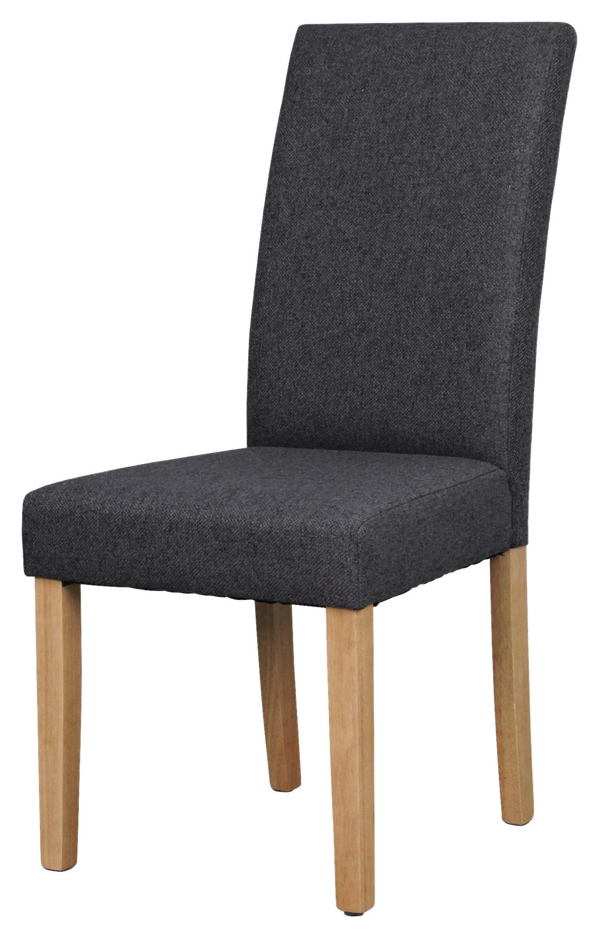 STUHL-SET ELIAS - Dunkelgrau/Schwarz, MODERN, Holz/Textil (47/99,5/60cm) - MID.YOU