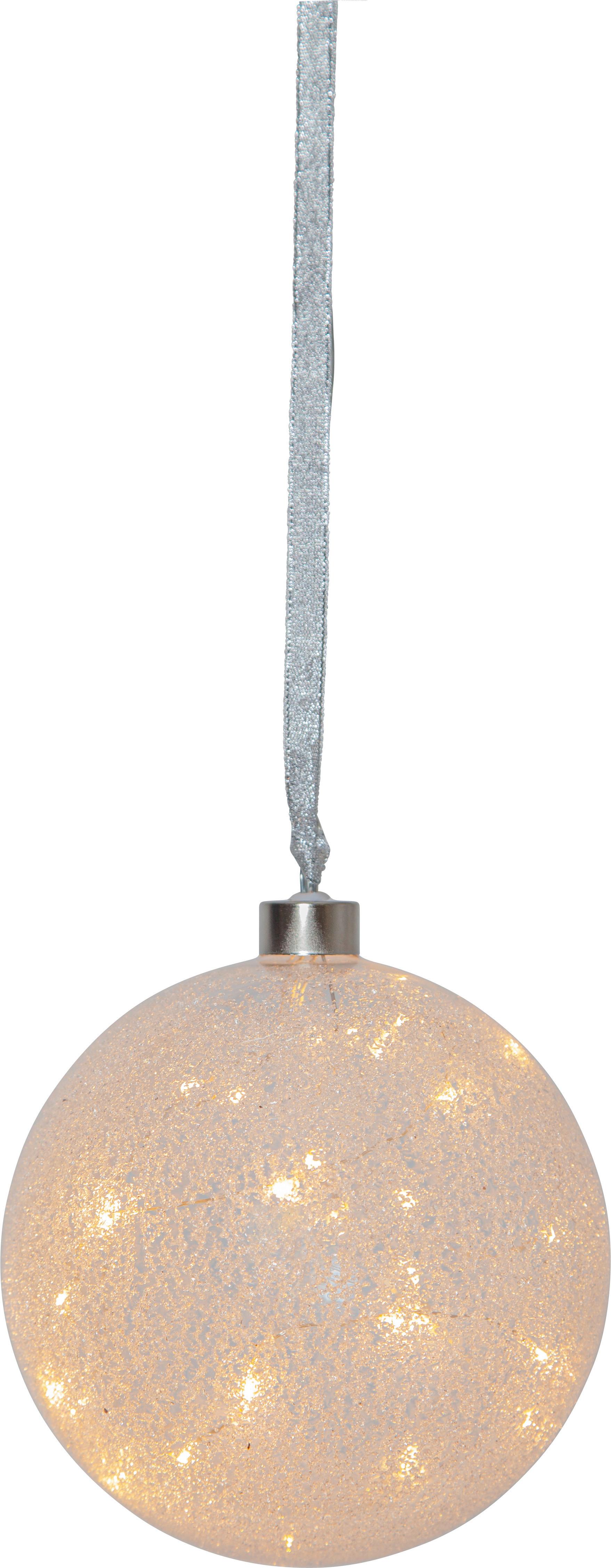 OZDOBA ŚWIETLNA 411339 - kolor srebrny/biały, Basics, tworzywo sztuczne/metal (15,0/16,5cm) - Eglo