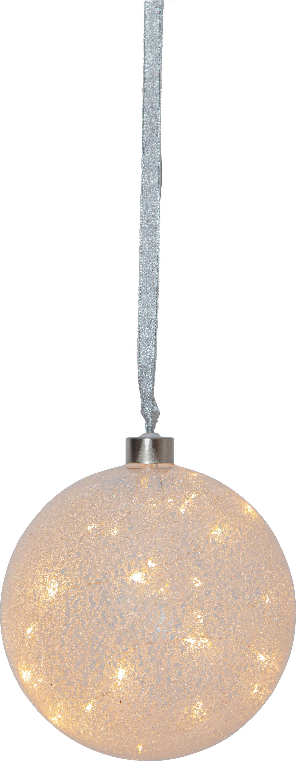 OZDOBA ŚWIETLNA 411339 - kolor srebrny/biały, Basics, tworzywo sztuczne/metal (15,0/16,5cm) - Eglo