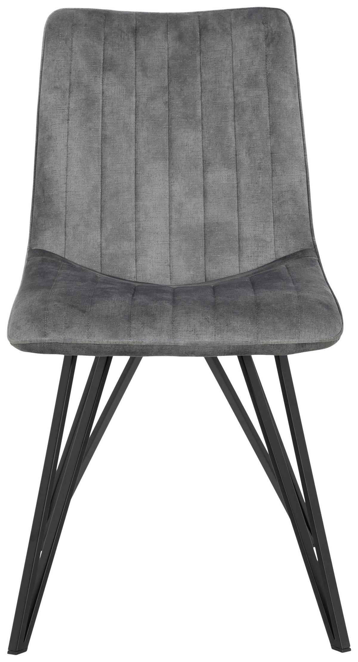 Scaun Marie S - negru/gri, Modern, metal/textil (47/87/58cm) - Mömax