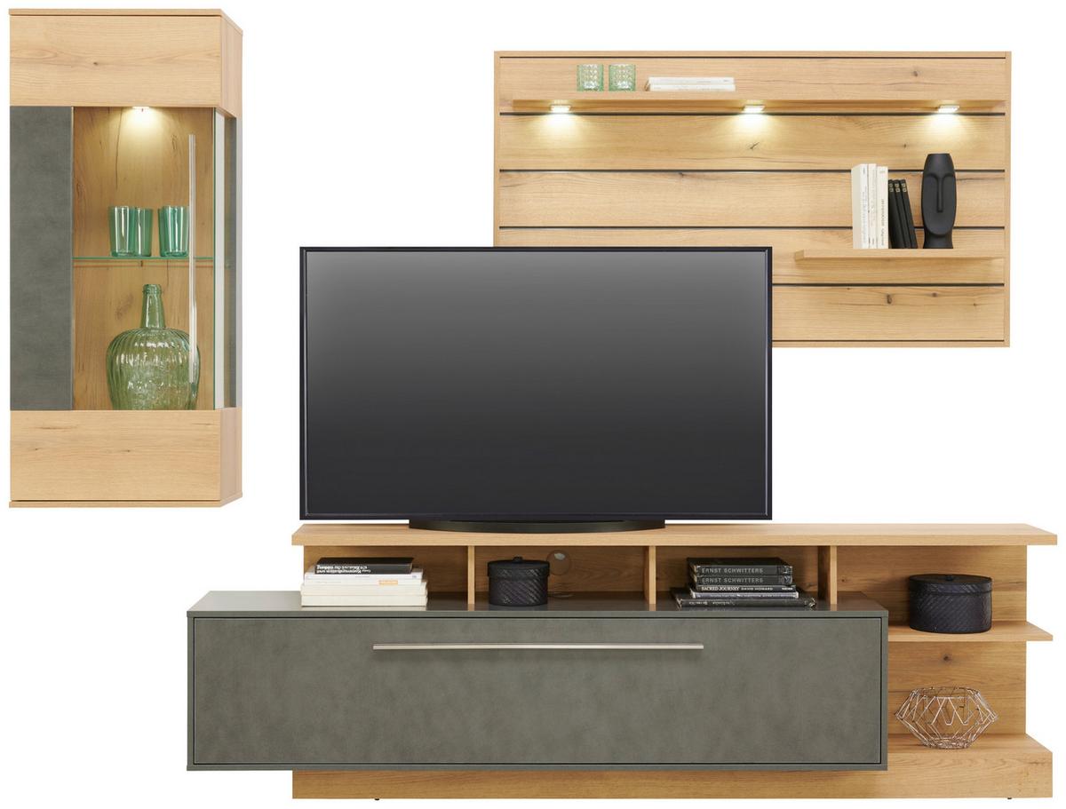 Vitrină suspendată LIMIT - Modern, sticlă/material pe bază de lemn (53/125/35cm) - Modern Living