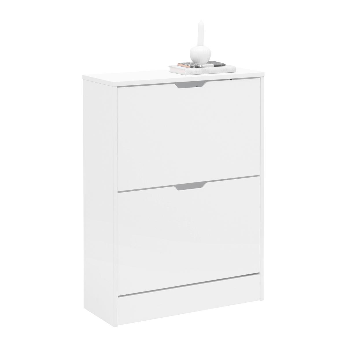 Cipősszekrény Fehér Rudi - fehér, Konventionell, faalapú anyag (60/83/24cm) - Based