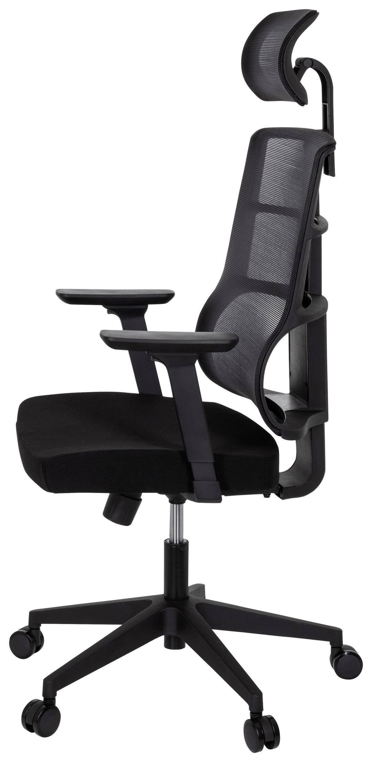 Pisarniški Stol Spinio Pro, Črna - črna, Moderno, umetna masa/tekstil (64/138/62cm) - MID.YOU