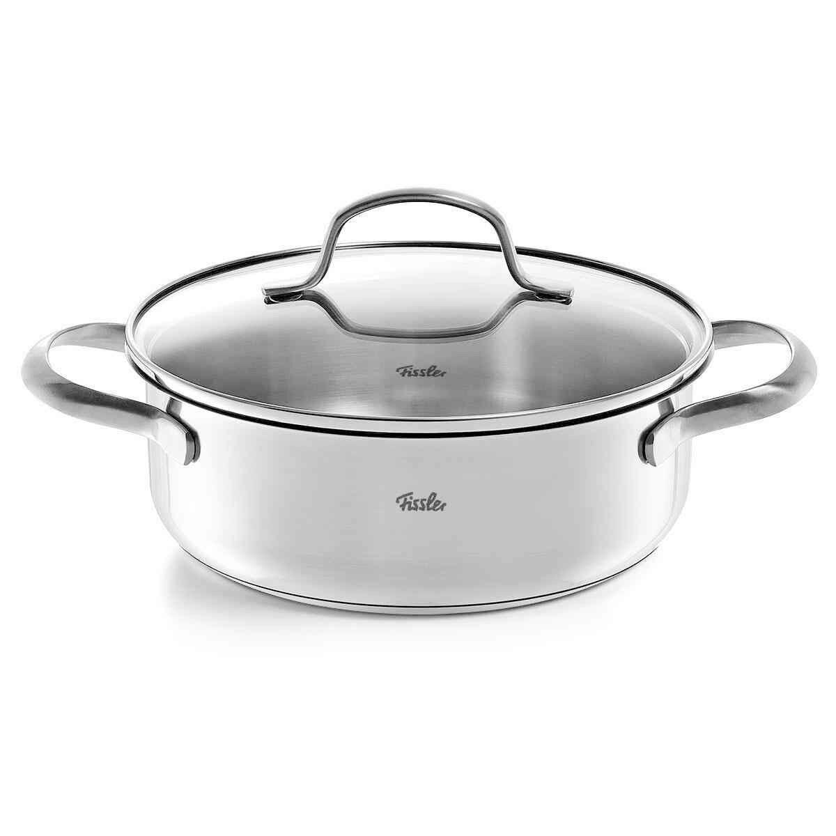 GARNEK 040-123-20-000/0 FISSLER - kolor srebrny, Design, metal/szkło (20cm) - Fissler