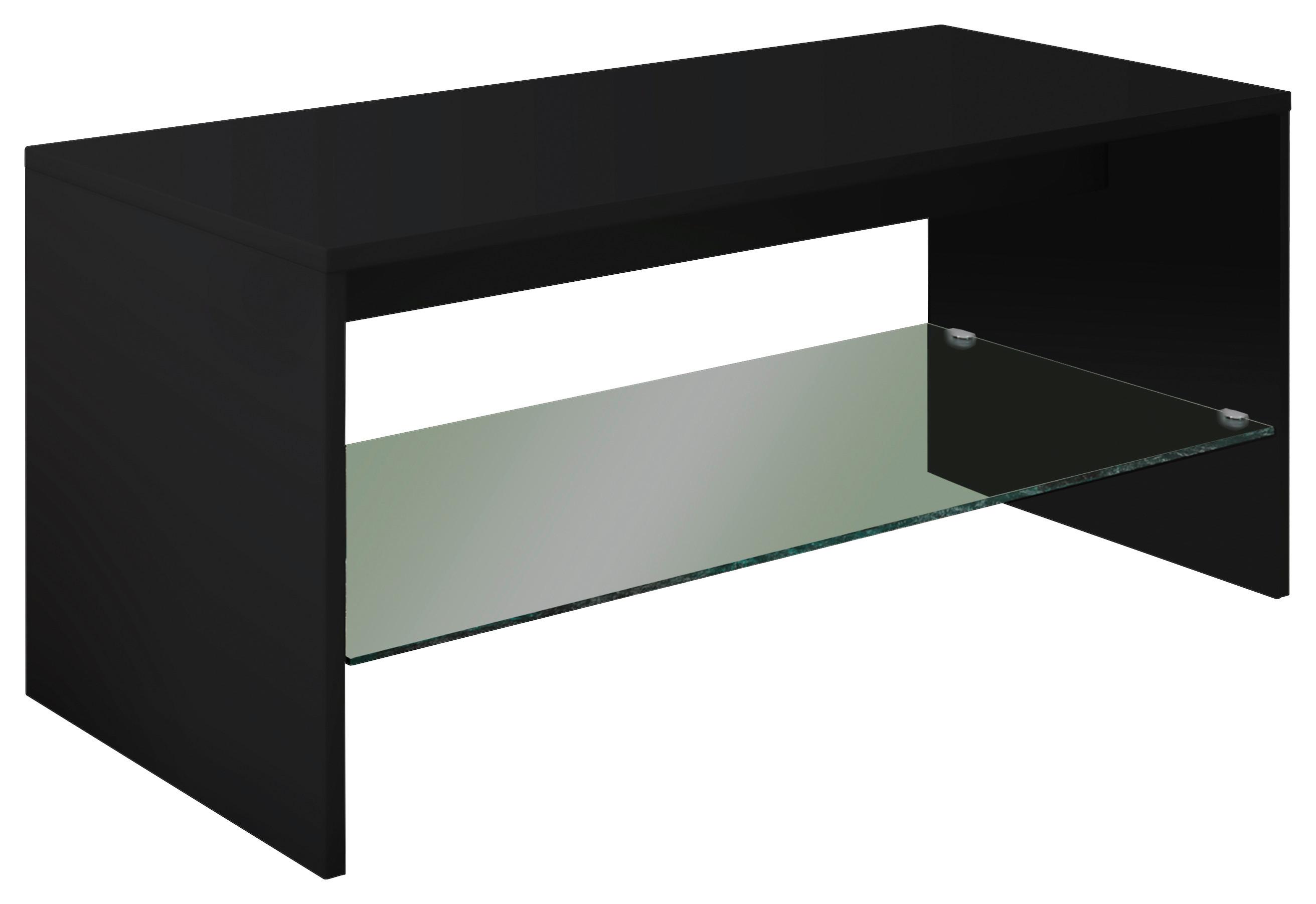 Klubska Miza Wisal, Črna - črna, Moderno, leseni material (90/40/40cm) - MID.YOU