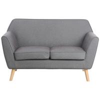Dvosed Lara, Siva - temno siva/naravne barve, Konvencionalno, tekstil/les (138/83/79cm) - P & B