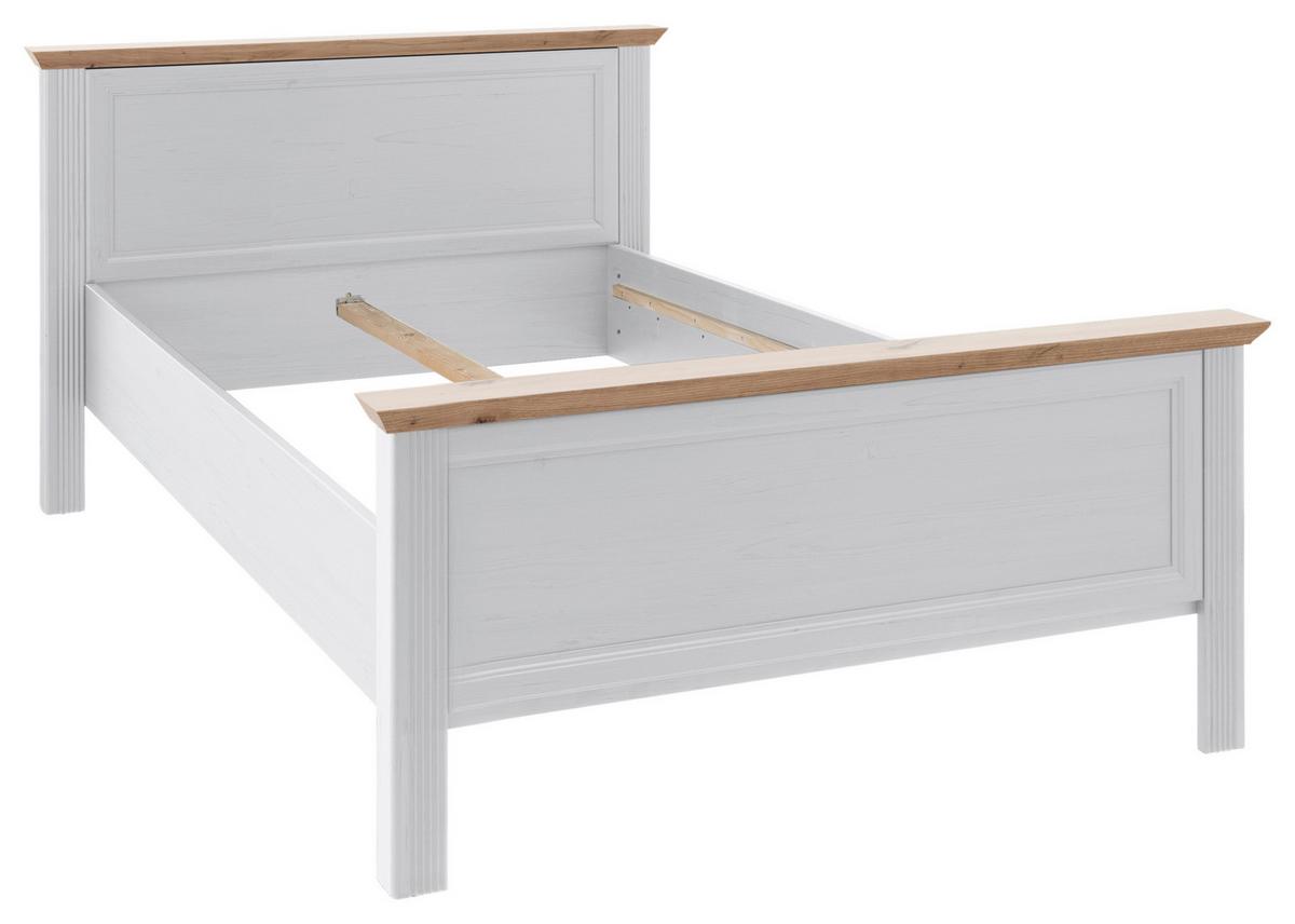 Klasični Krevet Jasmin Ii - bijela/hrast Artisan, Lifestyle, drvni materijal/plastika - Modern Living