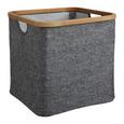 Aufbewahrungsbox in Grau 'Bamboo' ca. 33x33x33 cm - Grau, MODERN, Holz/Textil (33/33/33cm) - Bessagi Home Aufbewahrungsbox in Grau 'Bamboo' ca. 33x33x33 cm - Grau, MODERN, Holz/Textil (33/33/33cm) - Bessagi Home
