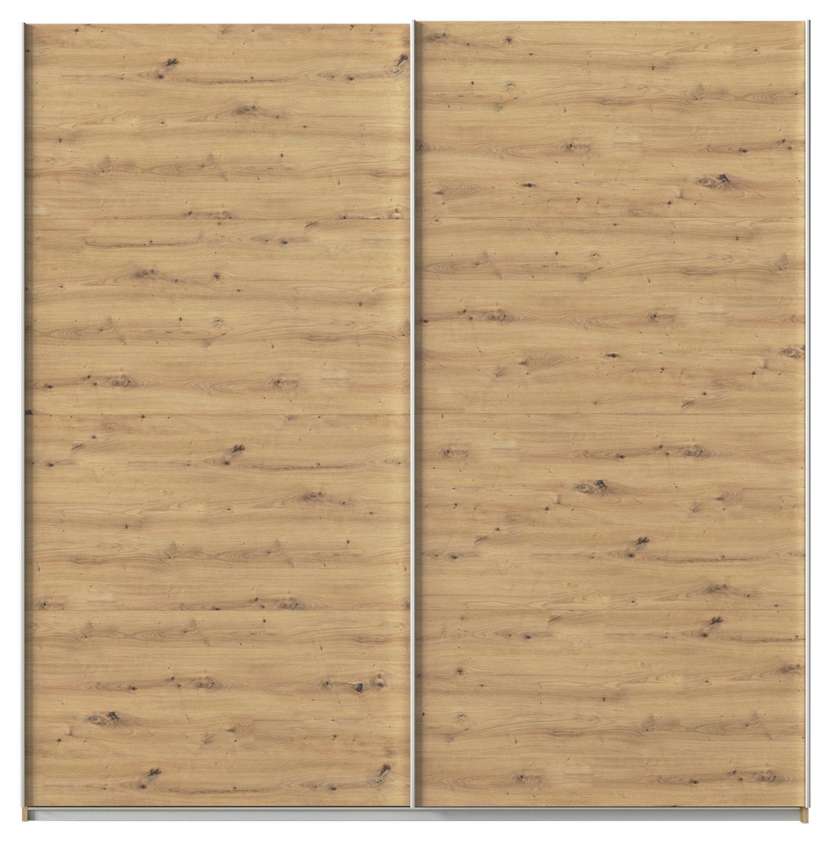 Ormar S Kliznim Vratima Feldkirch - hrast Artisan/boje aluminija, Moderno, drvni materijal/metal (225/229/62cm)