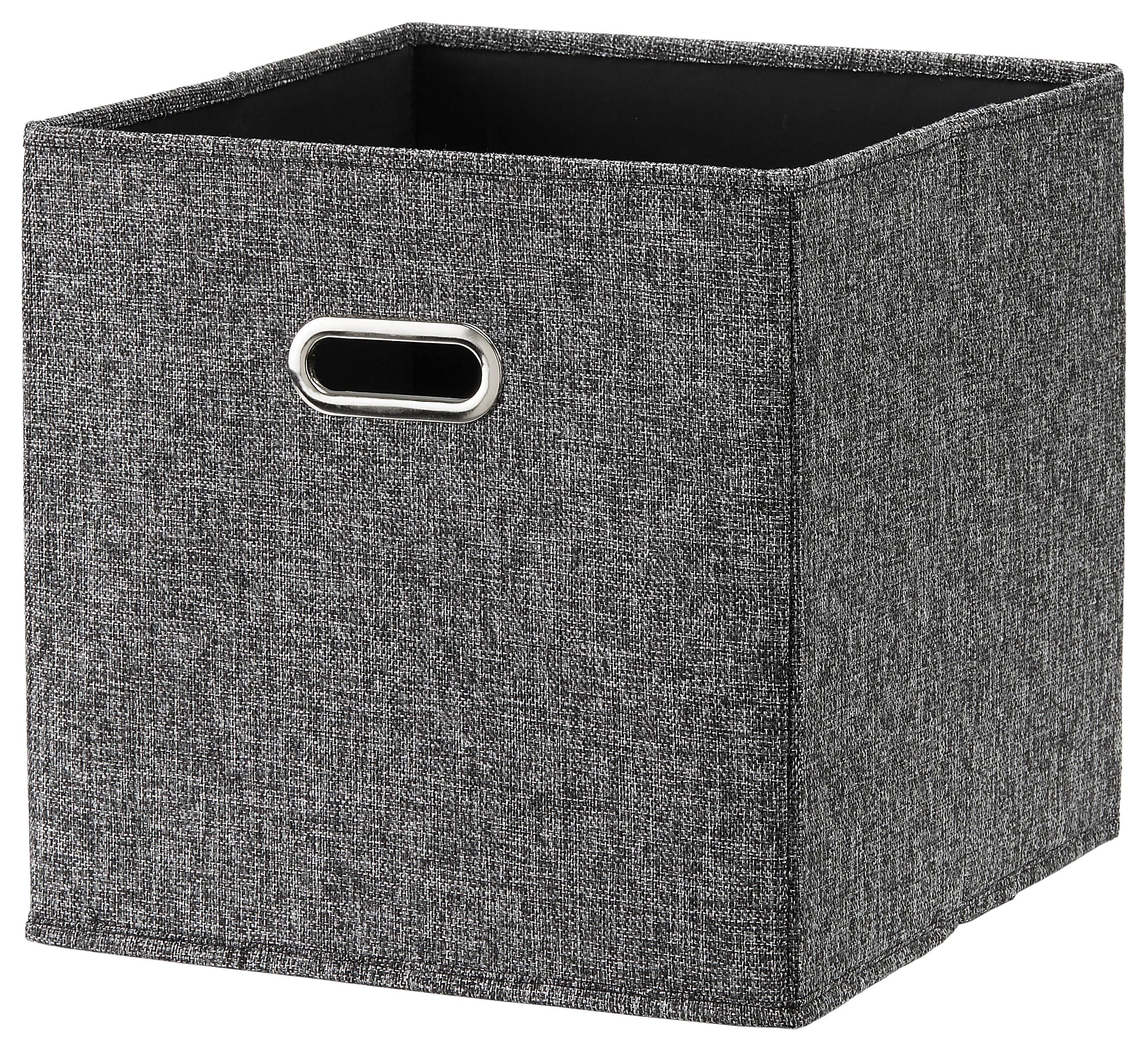 Összehajtható Doboz Bobby - fekete, Modern, karton/textil (33/32/33cm) - Premium Living