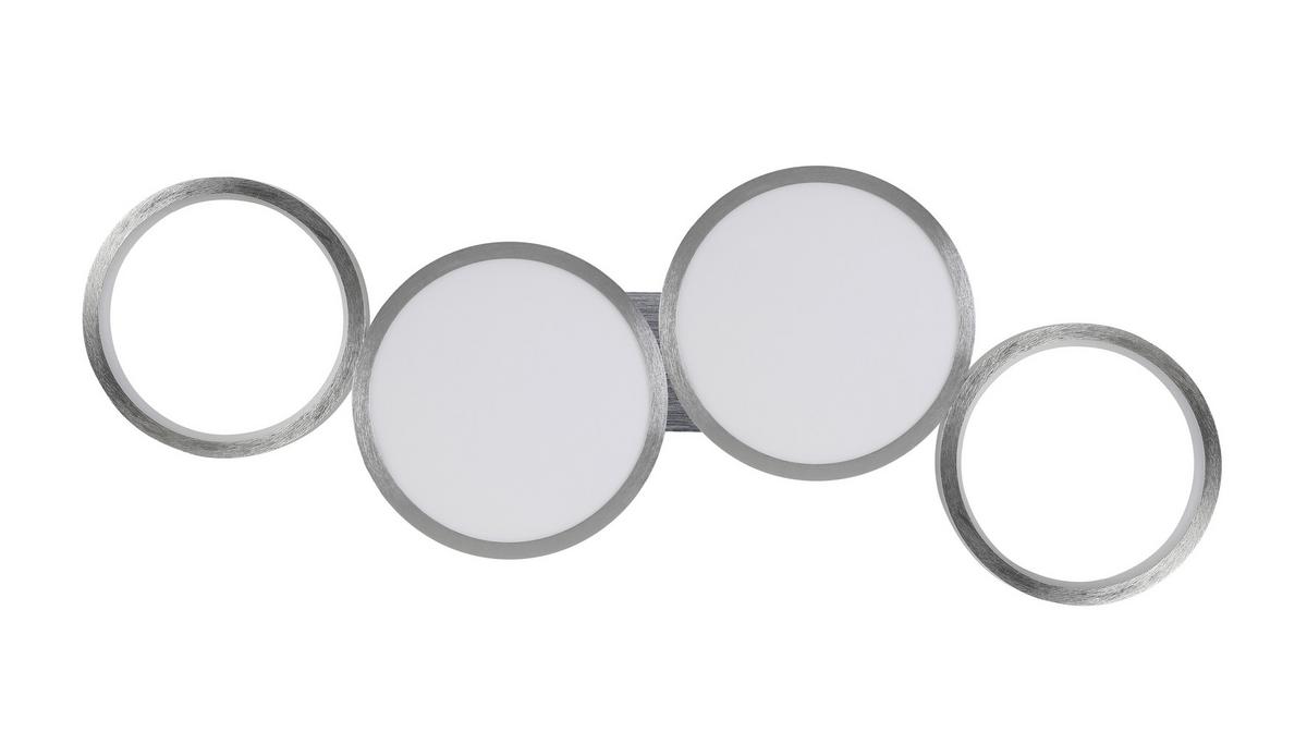 LAMPA SUFITOWA LED C13989L - kolor aluminiowy, Design, tworzywo sztuczne/metal (91/34/6cm) - Novel