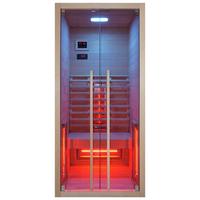 Infrarotkabine Ruby ca. 90,5x195x100cm - Naturfarben, Basics, Holz (90,5/195/100cm) - Sanotechnik