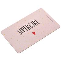 Schneidebrett Supergirl aus Kunststoff Rosa - Rosa, Konventionell, Kunststoff (23,5/14,3/1,5cm)