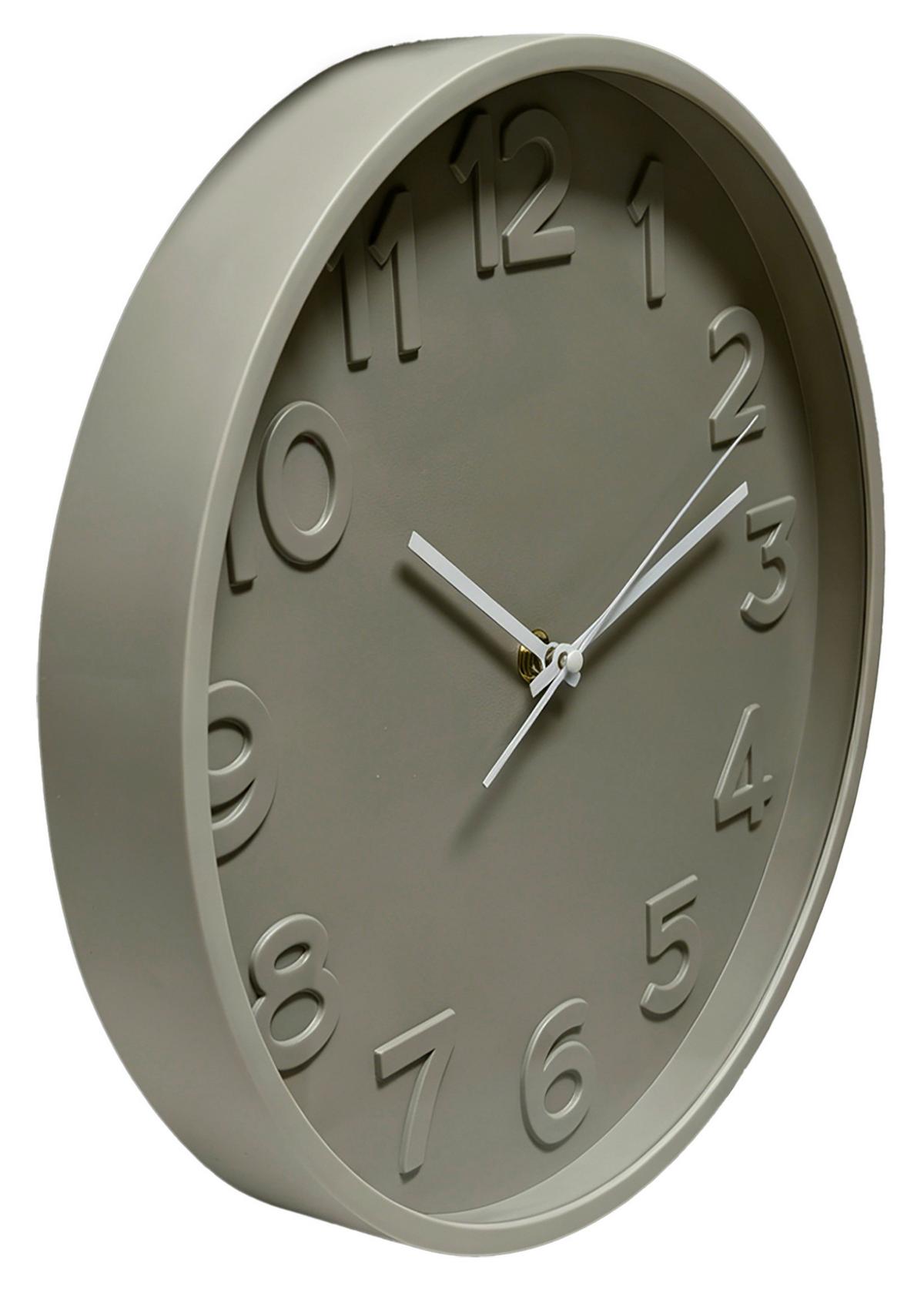 Zidni Sat 30cm Lowe - siva, Moderno, staklo/metal (30/4cm) - Mömax