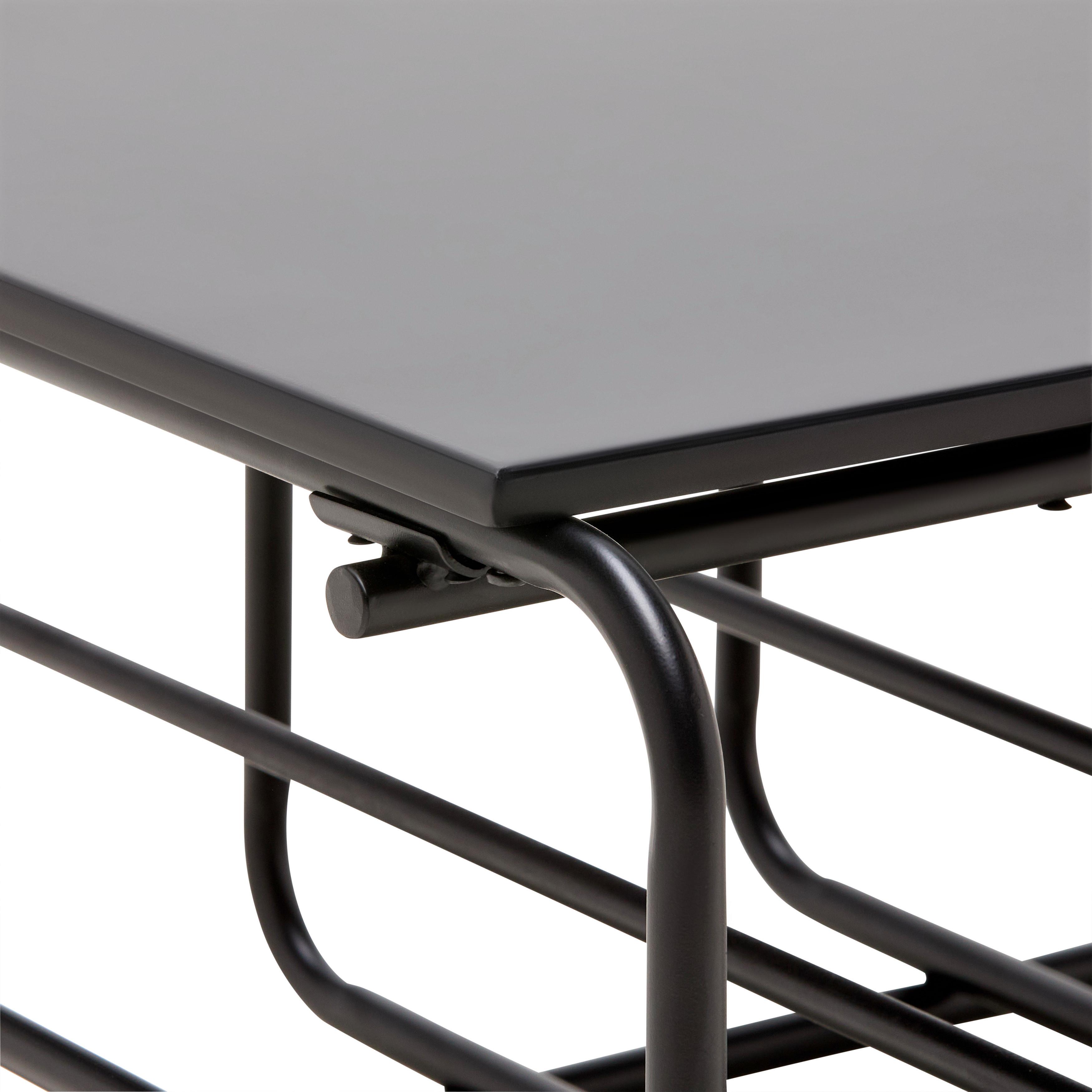 SOFFBORD PIPE - svart, Modern, metall/trämaterial (70/70/38cm) - Mömax