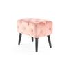 Hocker Piano ca. 40x48 cm Rosa Samt - Schwarz/Rosa, Basics, Holzwerkstoff/Textil (40/48/60cm) - Kayoom