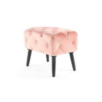 Hocker Piano ca. 40x48 cm Rosa Samt - Schwarz/Rosa, Basics, Holzwerkstoff/Textil (40/48/60cm) - Kayoom