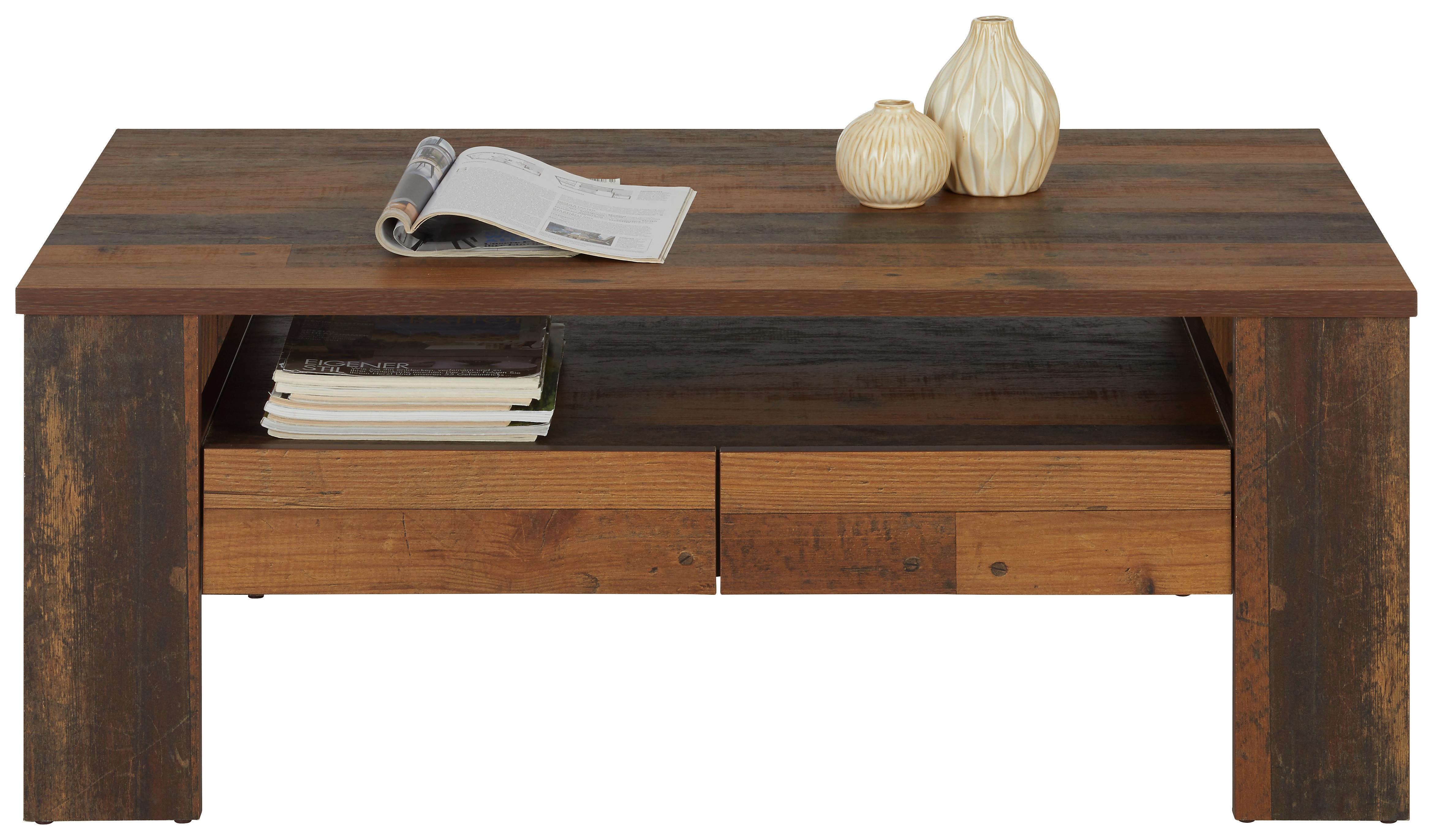 Couchtisch in Braun/Grau - Braun/Grau, KONVENTIONELL, Holzwerkstoff (110/65/44cm) - Mömax