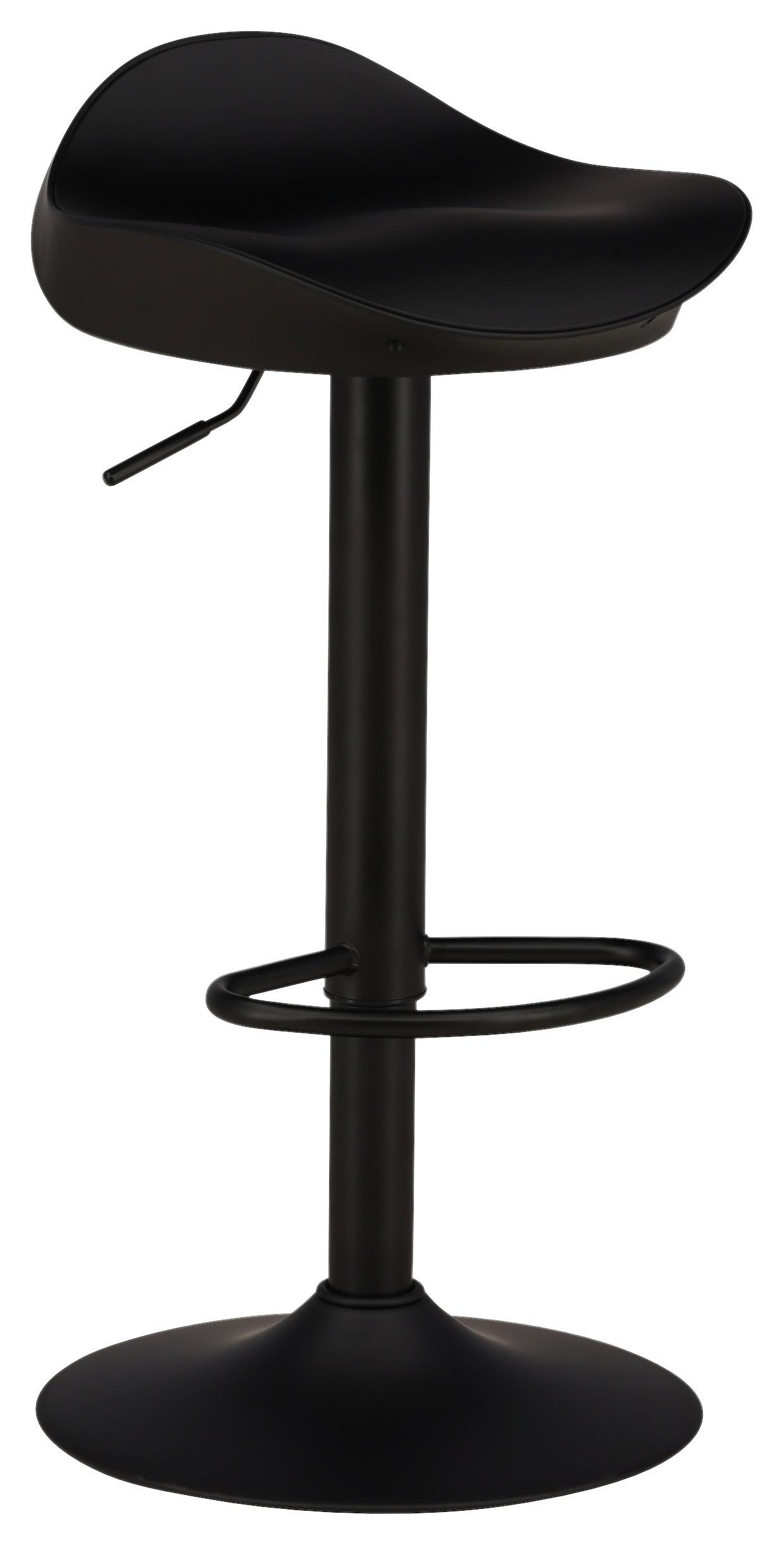 Barhocker-Set Adesto 2er-Set ca. 40x69 cm Schwarz - Schwarz, Design, Kunststoff/Metall (40/69/38cm) - Livetastic