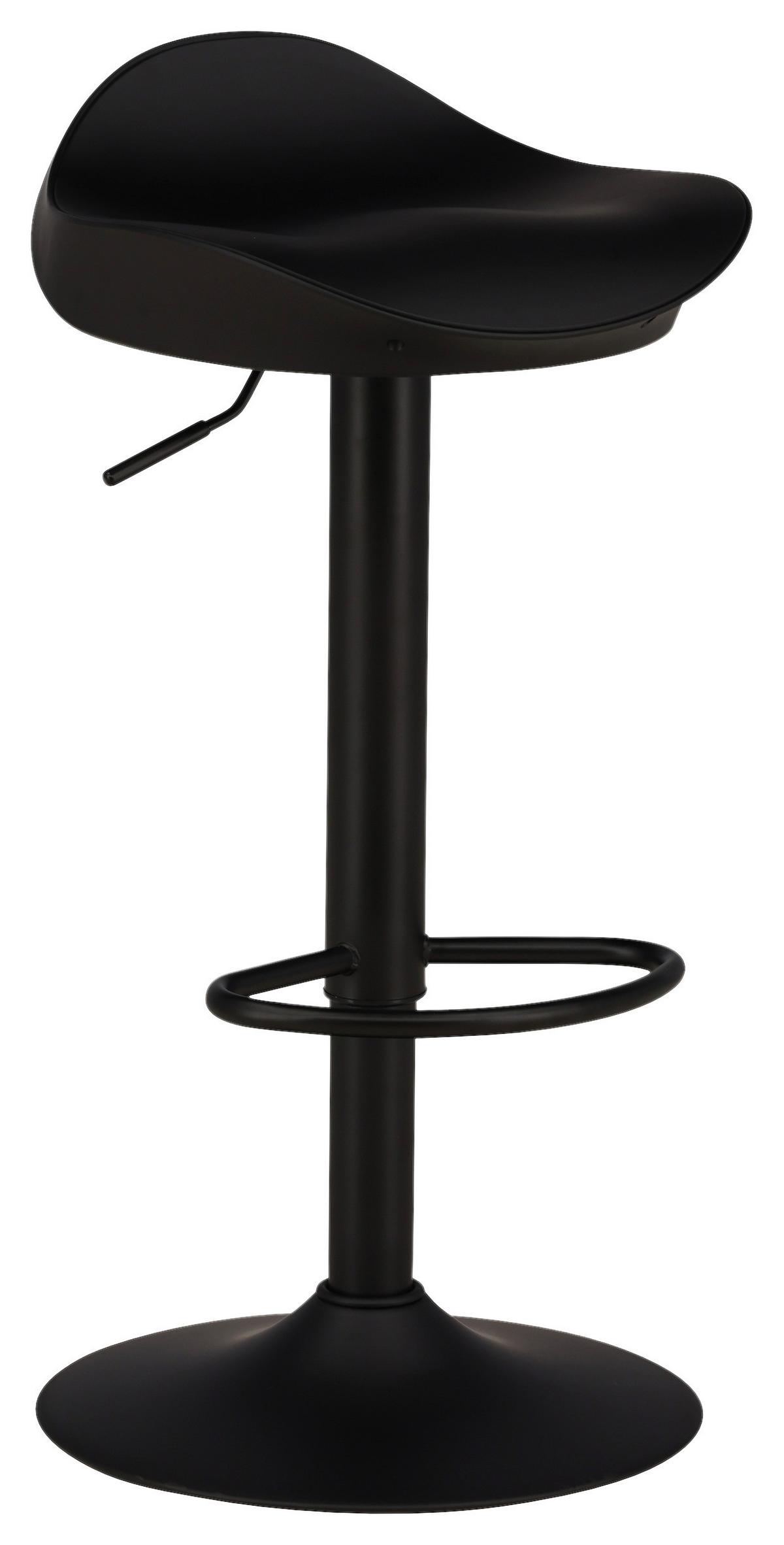 Barhocker-Set Adesto 2er-Set ca. 40x69 cm Schwarz - Schwarz, Design, Kunststoff/Metall (40/69/38cm) - Livetastic