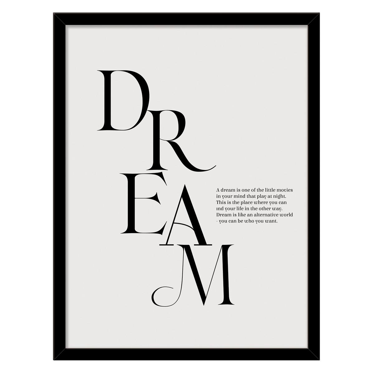 Slika Vous I - črna/bež, papir/leseni material (30/40cm) - Mömax