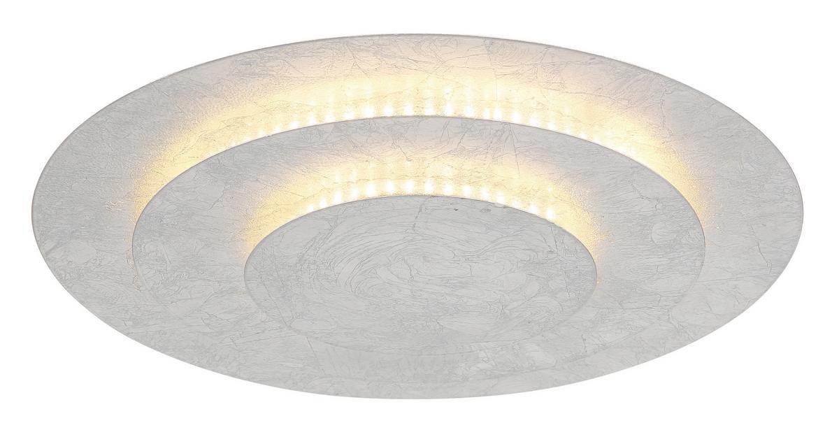 LED-DECKENLEUCHTE 48465-24S HEDA - Silberfarben, Design, Metall (35/7cm) - Globo