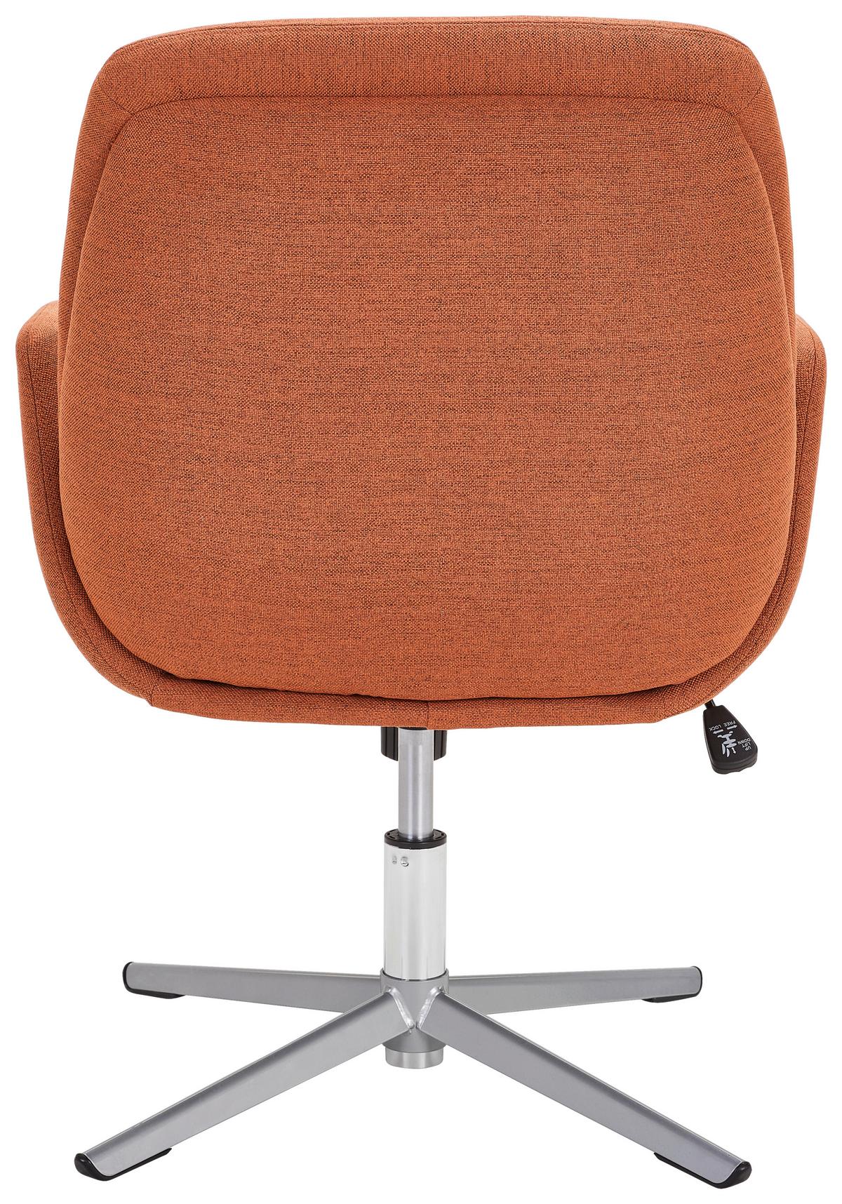KRZESŁO Z PODŁOKIETNIKAMI SIGI    -NOVEL- - kolor stalowy/pomarańczowy, Konventionell, metal/tkanina (60/77-84/66cm) - Novel